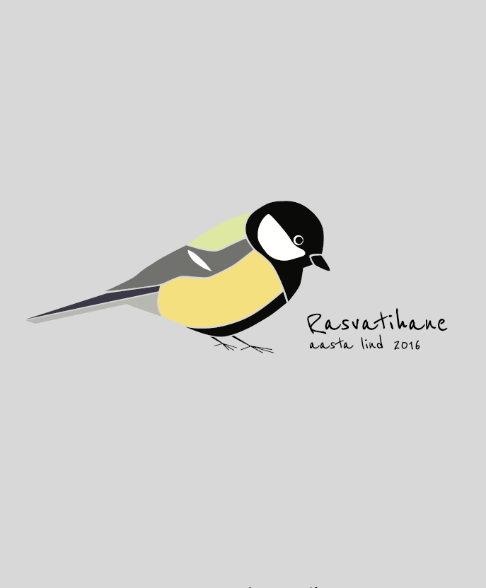 Joonistatud rasvatihane hallil taustal