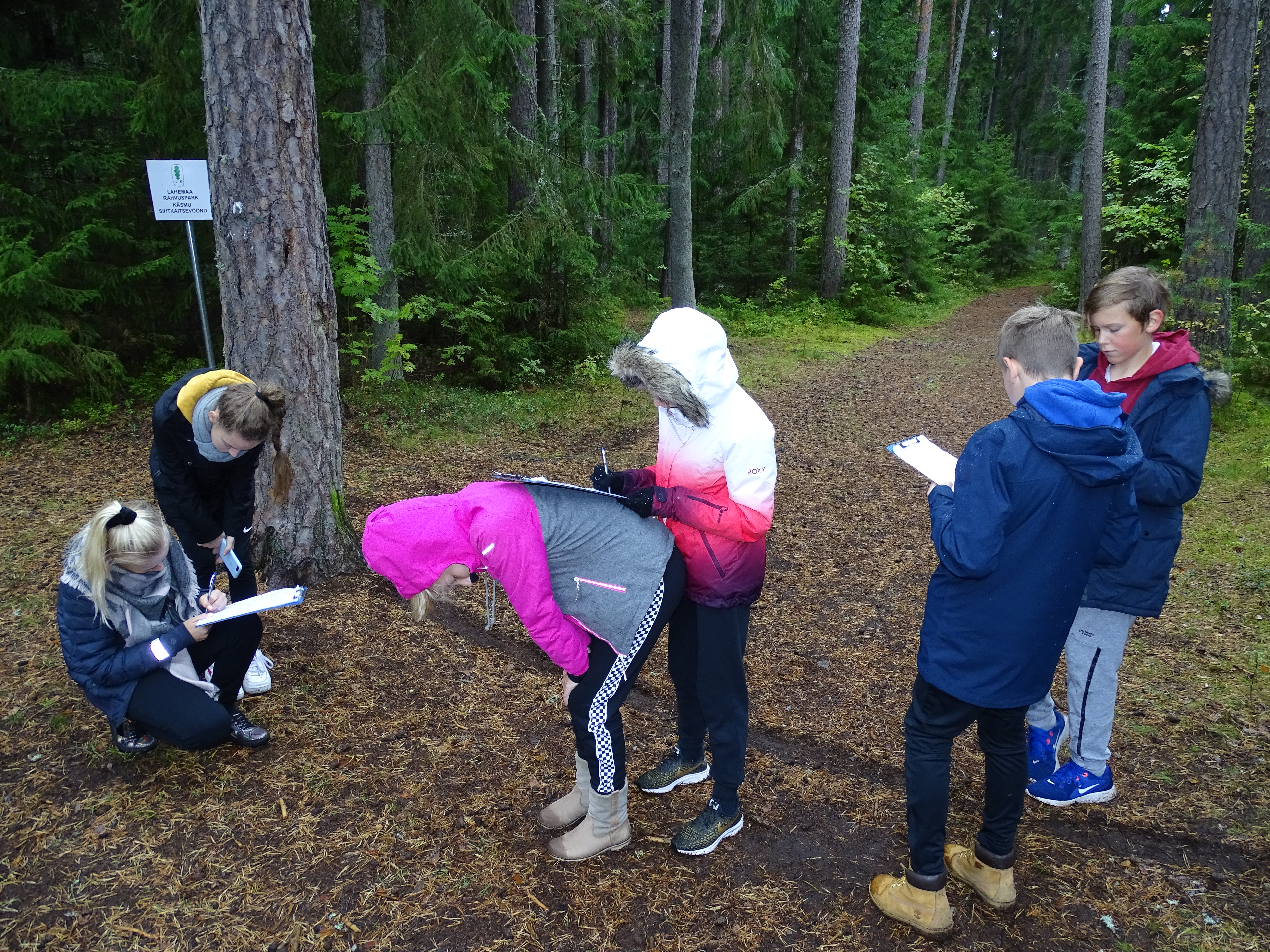 Õpilased teemat otsimas