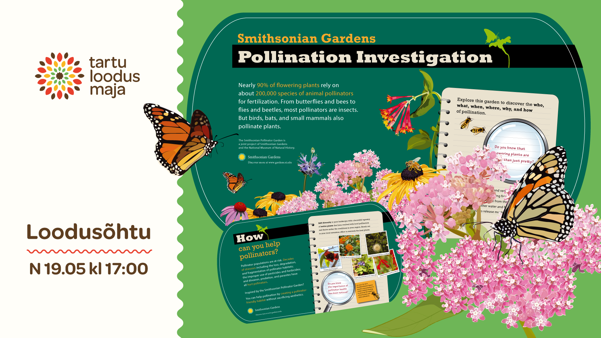 tolmeldajate näitus loodusmaja ees