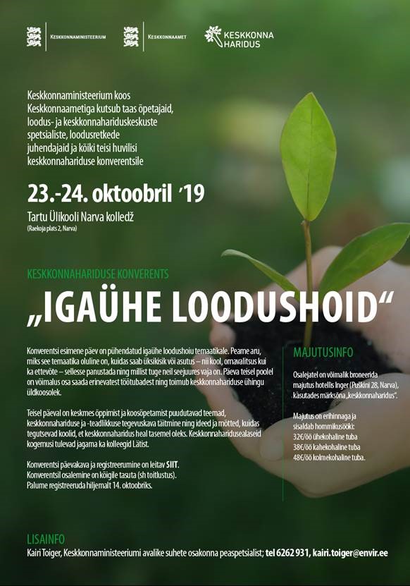 Keskkonnahariduse konverents „Igaühe loodushoid“ päevakava